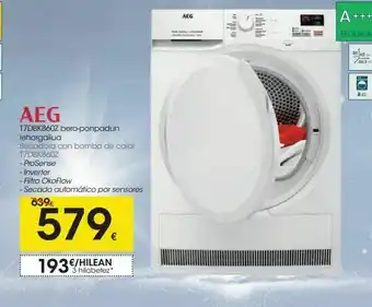 Eroski Secadoras con bomba de calor aeg oferta