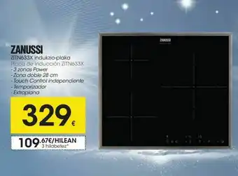 Eroski Placa de inducción zanussi oferta