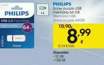 Eroski Usb 64gb philips oferta
