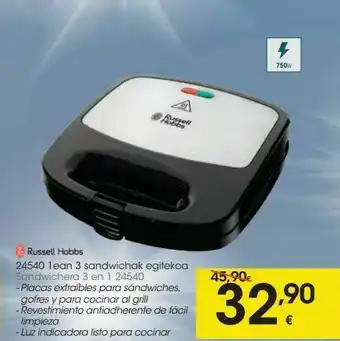 Eroski Sandwiches russell hobbs oferta