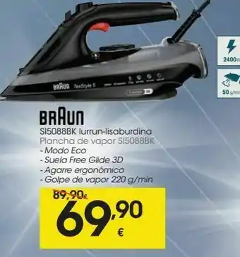 Eroski Plancha de vapor braun oferta