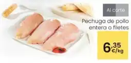 Eroski Pechuga de pollo entera o filetes oferta