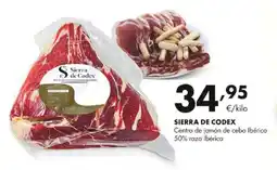Supermercados Lupa SIERRA DE CODEX Centro de jamón de cebo Ibérico 50% raza Ibérica oferta