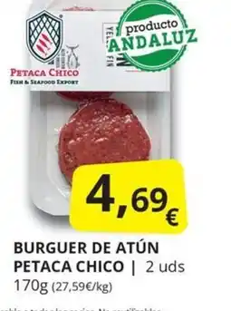 Supermercados MAS BURGUER DE ATÚN PETACA CHICO oferta