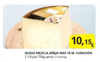 Supermercados MAS QUESO MEZCLA AÑEJO MAS 10 M. CURACIÓN oferta