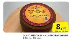 Supermercados MAS QUESO MEZCLA SEMICURADO LA LEYENDA oferta