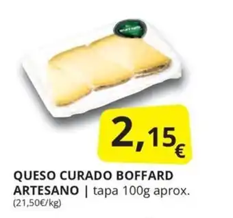 Supermercados MAS QUESO CURADO BOFFARD ARTESANO oferta