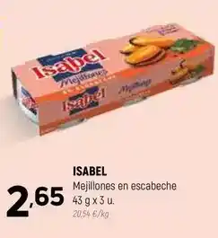 Coviran Isabel - mejillones en escabeche oferta