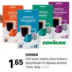 Coviran Coviran - café suave, intenso, extra intenso o descafeinado 10 cápsulas aluminio oferta