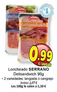 SPAR Serrano - loncheado delisandwich oferta