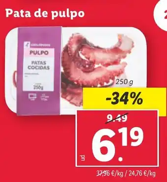 Lidl Pata de pulpo oferta