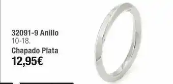 32091-9 Anillo Chapado Plata