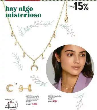 Cristian Lay 31904-3 Gargantilla Baño Oro 31905-9 Pendientes Baño Oro oferta