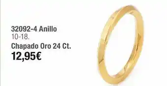 Cristian Lay 32092-4 Anillo 10-18 Chapado Oro 24ct. oferta