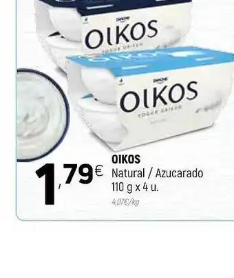 Coviran Oikos Natural Azucarado 110g x 4u oferta
