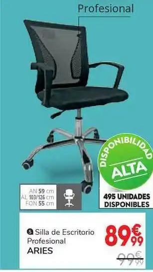 Conforama Silla De Escritorio Profesional Aries oferta