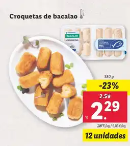 Lidl Croquetas de bacalao oferta