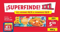 Lidl Varitas de pescado oferta