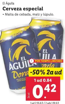 Lidl El Águila Cerveza especial oferta