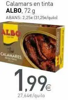 Condis Calamars En Tinta Albo 72g oferta