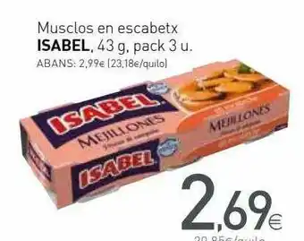 Condis Musclos En Escabetx Isabel 43g oferta