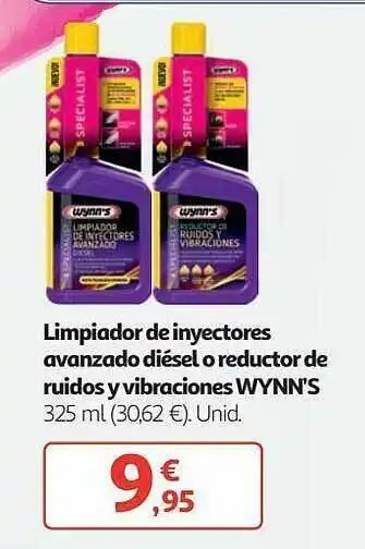 Alcampo Limpiador De Inyectores Avanzado Diésel O Reductor De Ruidos Y Vibraciones Wynn's 325ml oferta