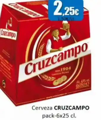 Super Alcoop Cerveza Cruzcampo Pack-6 x 25cl oferta