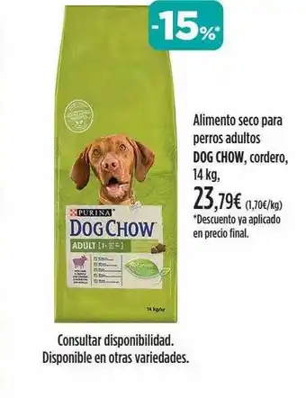 El Corte Inglés Alimento Seco Para Perros Adultos Dog C ow Cordero 14kg oferta