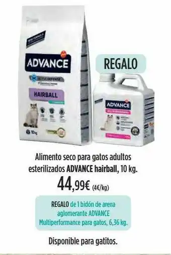 El Corte Inglés Alimento Seco Para Gatos Adultos Esterilizados Advance Hairball oferta
