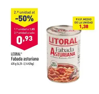 ALDI Litoral Fabada Asturiana 435g oferta