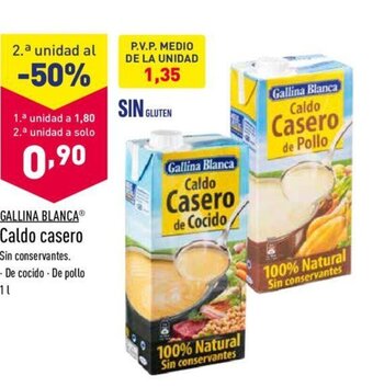 ALDI Gallina Blanca Caldo casero 1L oferta