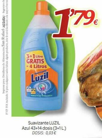 Alsara Supermercados Suavizante Luzil Azul 43+14 Dosis oferta