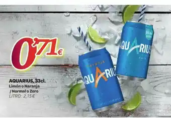 Alsara Supermercados Aquarius 33cl. Limón O Naranja Normal O Zero oferta