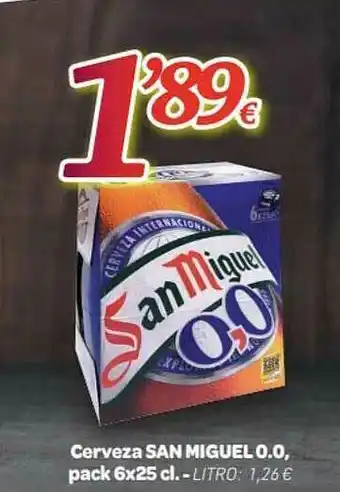 Alsara Supermercados Cerveza San Miguel 0.0 Pack 6 x 25cl oferta