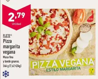 ALDI Flete Pizza margarita vegana 366g oferta