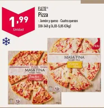 ALDI Flete Pizza 330-340g oferta