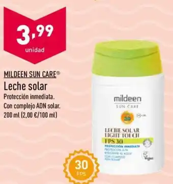 ALDI Mildeen Sun Care Leche solar 200ml oferta