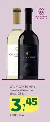 HiperDino Cal y canto - vino blanco verdejo o tinto oferta