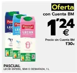 BM Supermercados Pascual - leche entera oferta