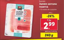 Lidl Realvalle Jamón serrano reserva oferta
