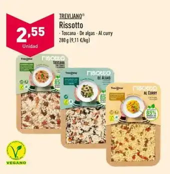ALDI Rissotto Trevijano Toscana. Del algas. Al curry 280g oferta