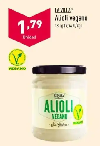ALDI La Villa Alioli vegano 180g oferta