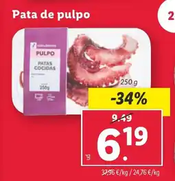 Lidl Pata de pulpo oferta