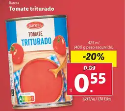 Lidl Baresa Tomate triturado oferta