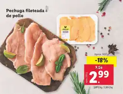 Lidl Pechuga fileteada de pollo oferta