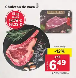 Lidl Chuletón de vaca oferta