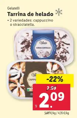 Lidl Gelatelli Tarrina de helado oferta