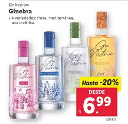 Lidl Gin Nostrum Ginebra oferta