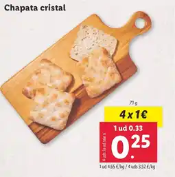 Lidl Chapata cristal oferta