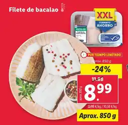 Lidl Filete de bacalao oferta